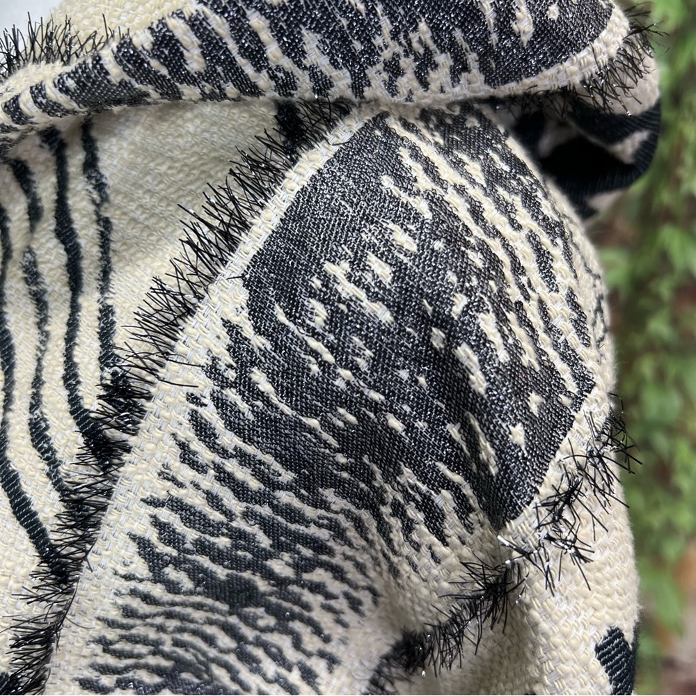 RARE MARIA CORNEJO FOR BARNEYS Cream and Black Aztec Print Long Line Cardigan, 0 - Picture 8 of 15